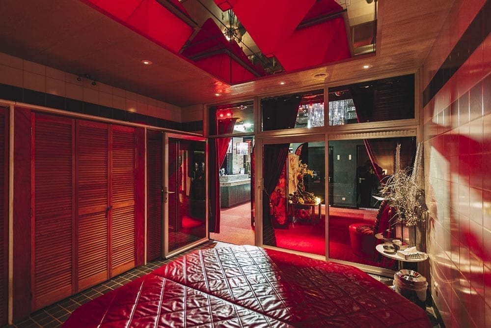 Public and private rooms at Club Paradise in Amsterdam. 