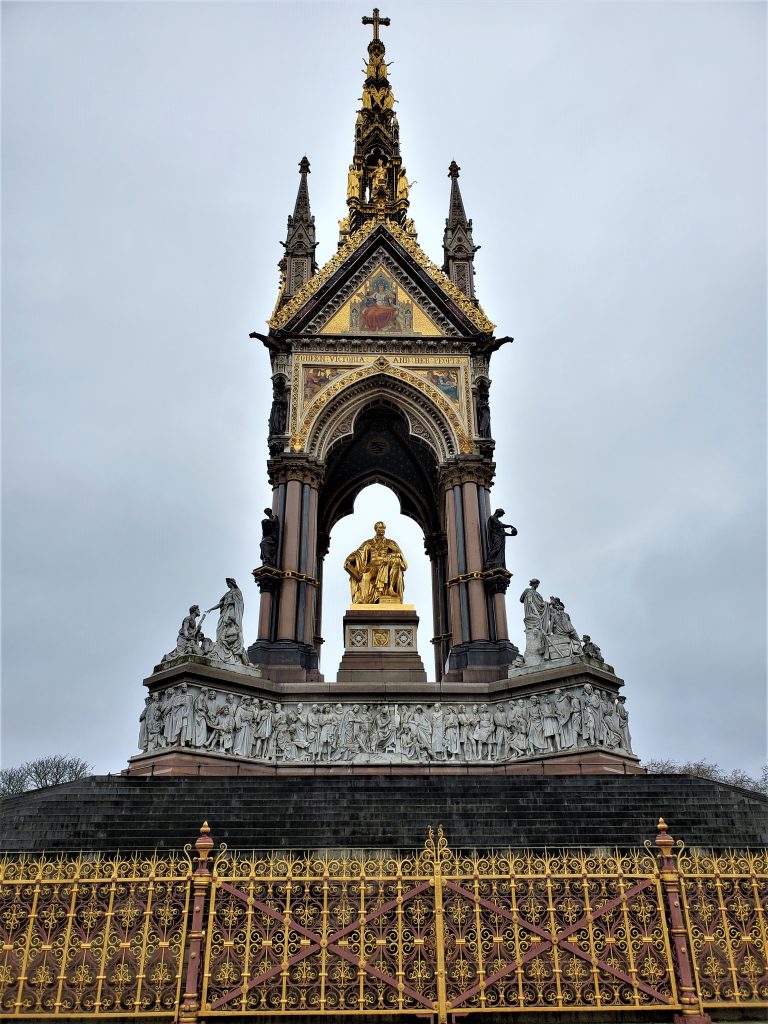 Statue of Prince Albert in Albertopolis, Hyde Park, in London