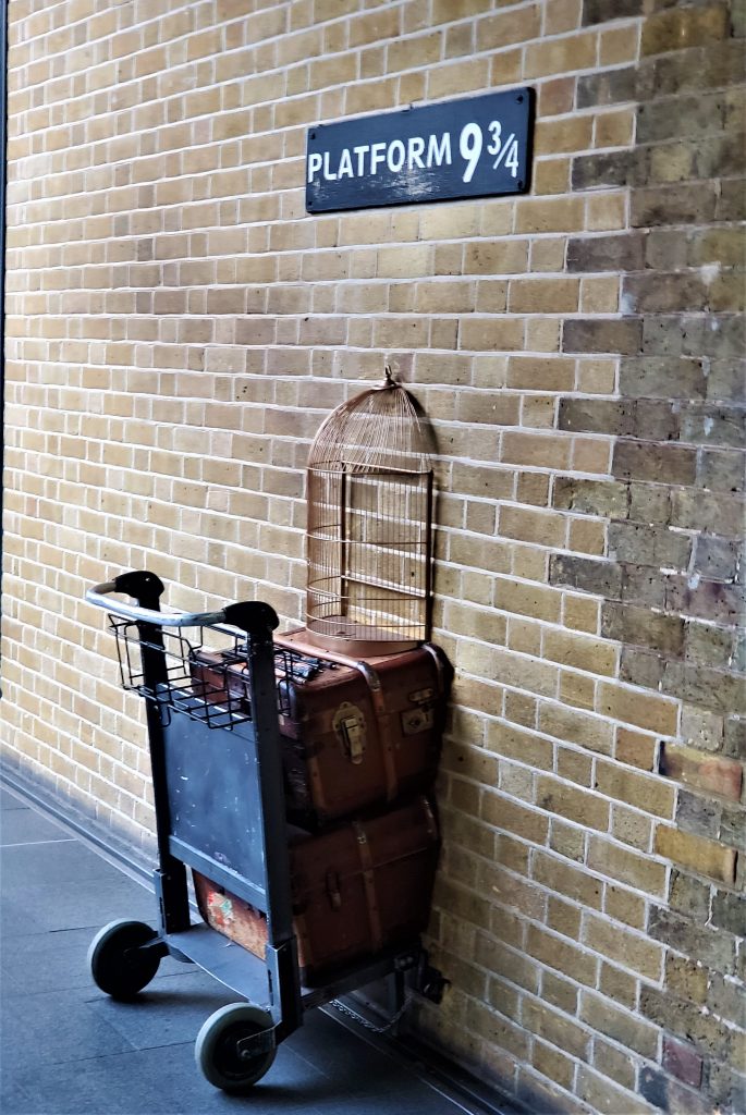 Platform 9 3/4 at Kings Cross Station in London